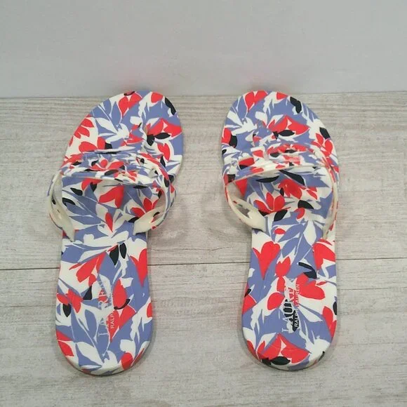Lauren by Ralph Lauren Women's Audrie Botanical Jelly Flat Sandals Size 11 B - Picture 8 of 9